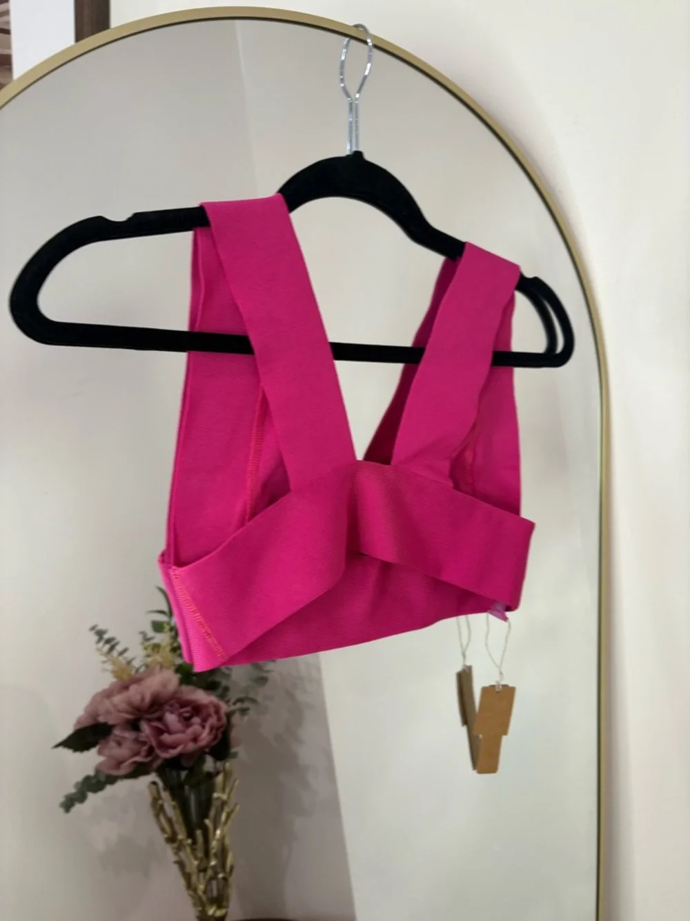 SKIMS KNIT SWIM TOP Fuchsia